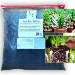 Coco Coir - 2L (Fine) | Natural Coconut Fiber for Moisture Retention, Root Health, Aeration | Reusable, Ideal for Reptile Bedding, Orchid, Aroid, Tropical Mix, Gardening Vegetables